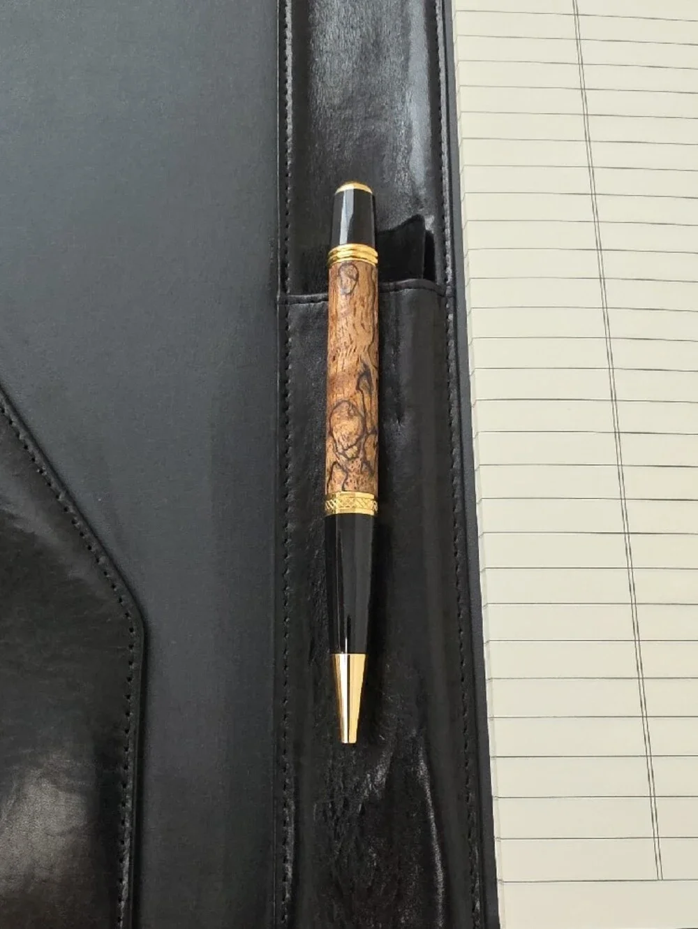 Vintage Bosca Black Leather Portfolio